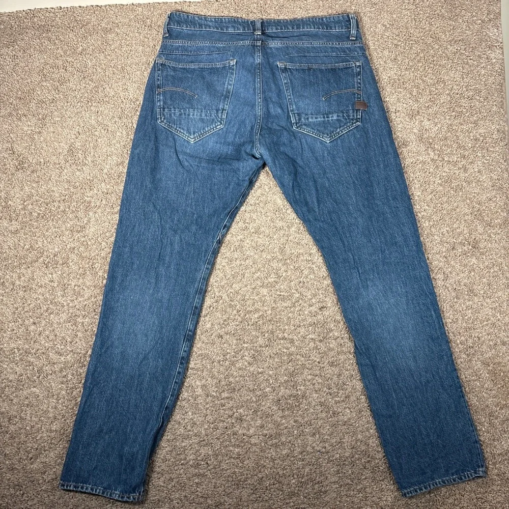 G-Star Raw D-Staq 5-Pocket Tapered Jeans Blue Medium Wash Mens 35x32